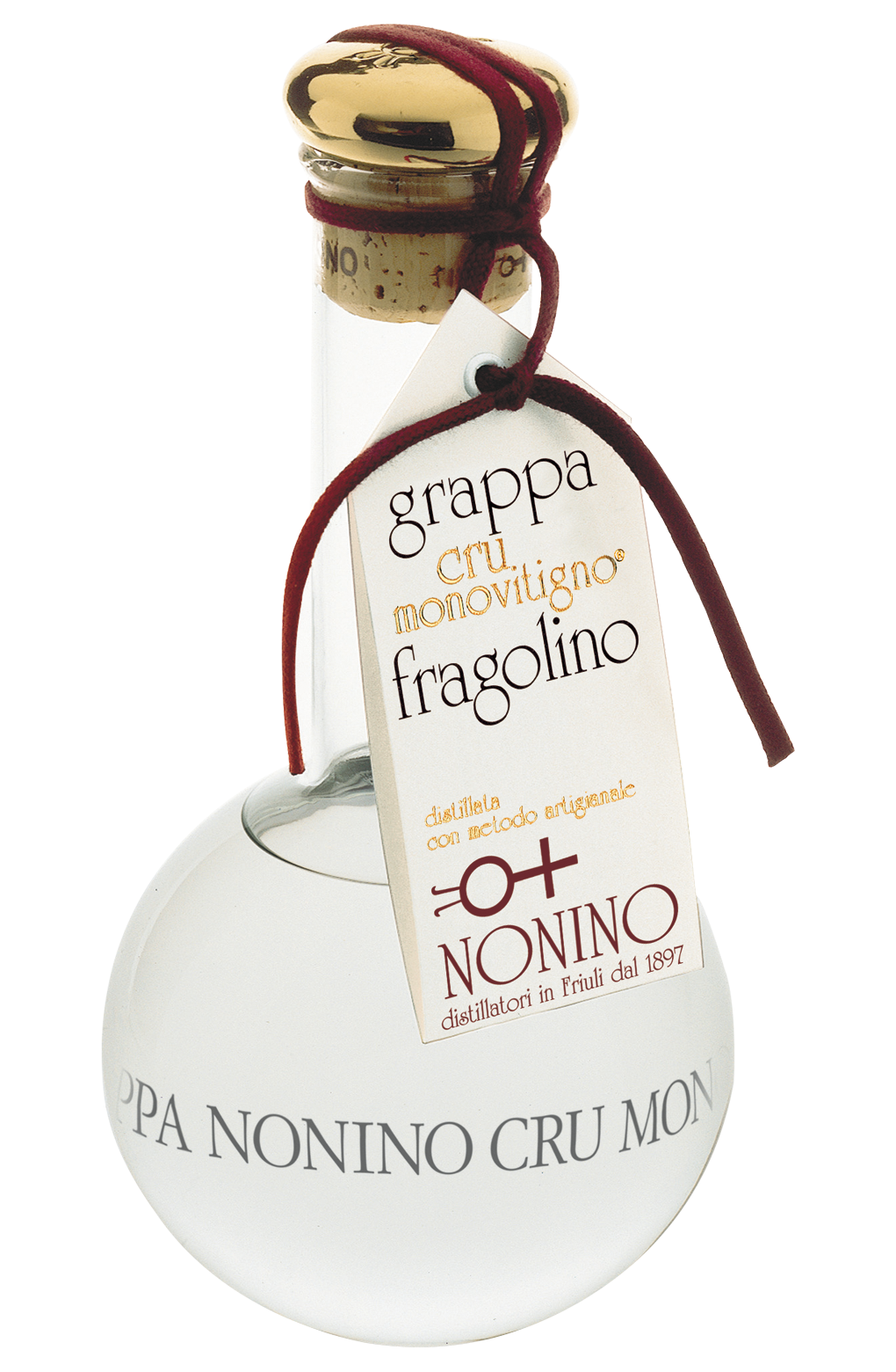 Nonino Fragolino Monotivigno 45 % 0.5L-Artikelnummer-30789-von-Grappa Nonino