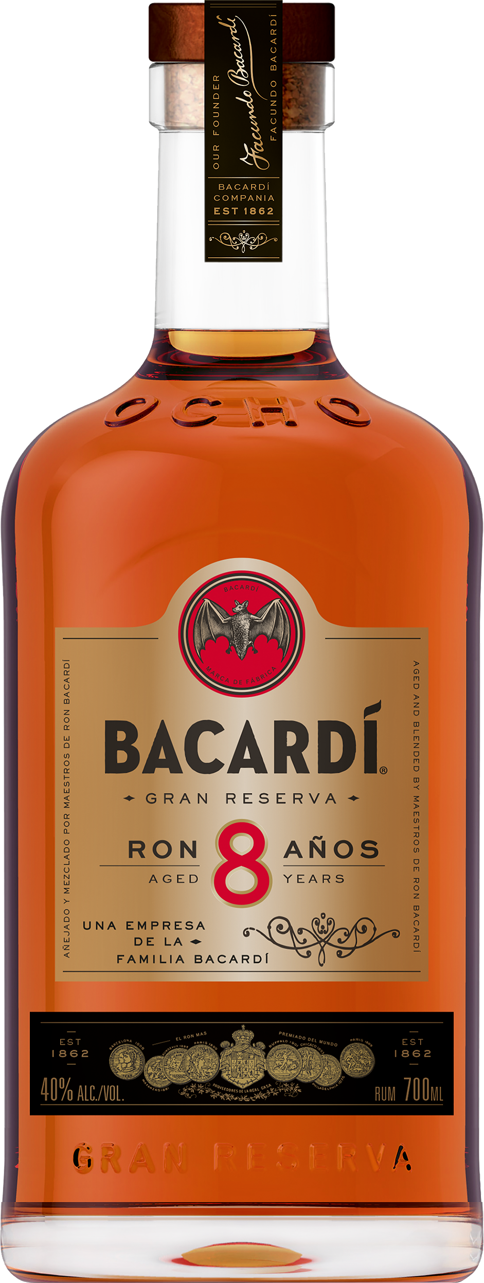 Bacardi Ron 8 Anos Reserva 40 % 0.7L