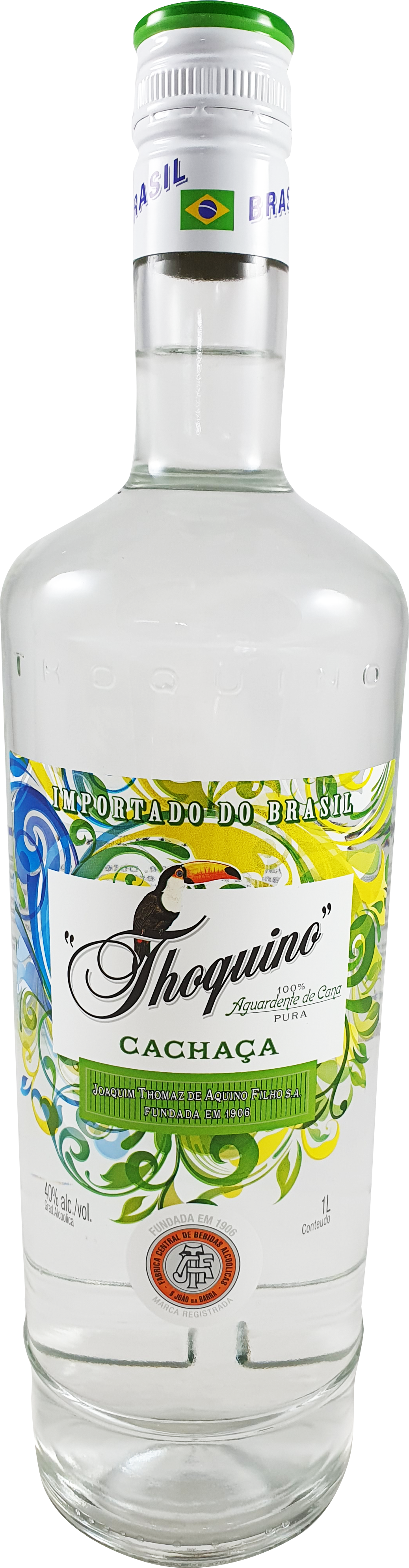 Cachaca Thoquino 40% 1,0L-Artikelnummer-30788-von-Thomaz de Aquino