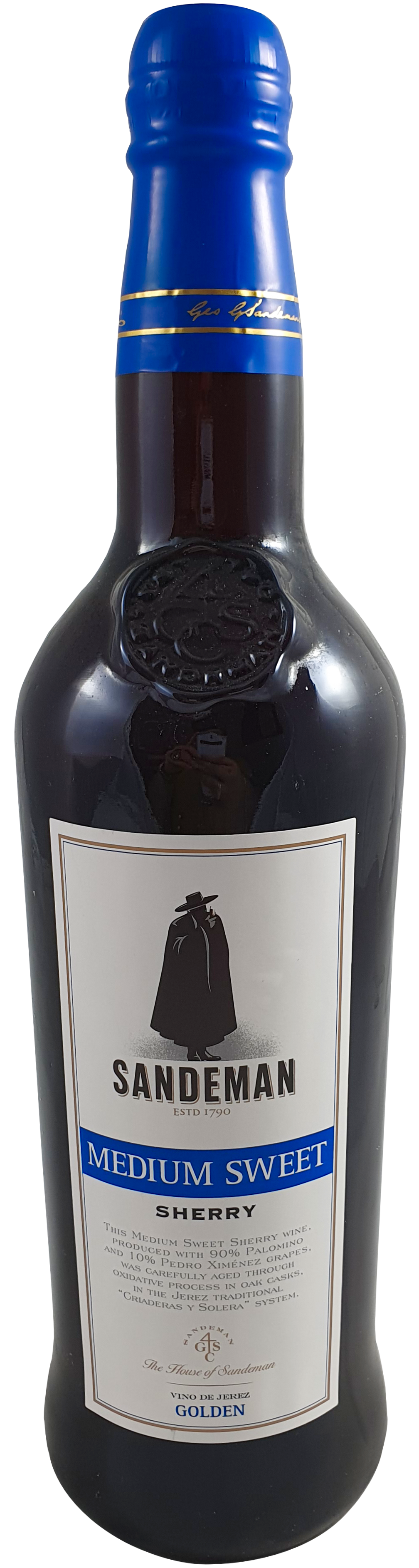 Sandeman Medium Dry Sherry 15 % 0.75L-Artikelnummer-30032-von-Sandeman