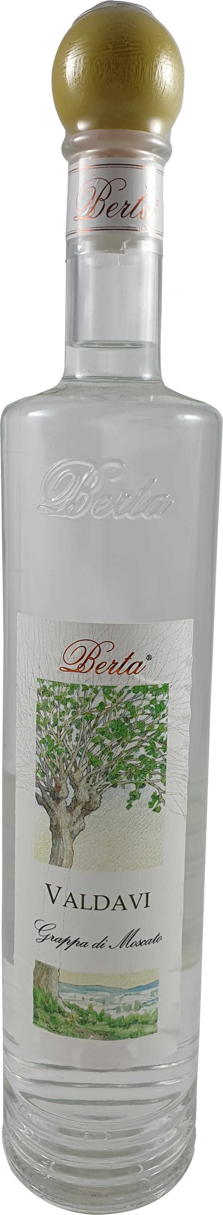 Grappa Berta Valdavi Moscato Giovane 40% 0.7L-Artikelnummer-31181-von-Distillerie Berta