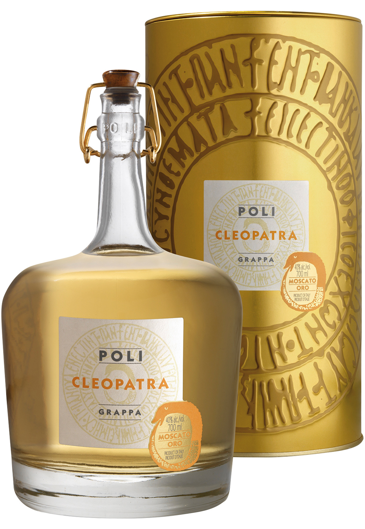 Poli Cleopatra Moscato 40% Grappa 0.7L-Artikelnummer-30249-von-Poli Distillerie