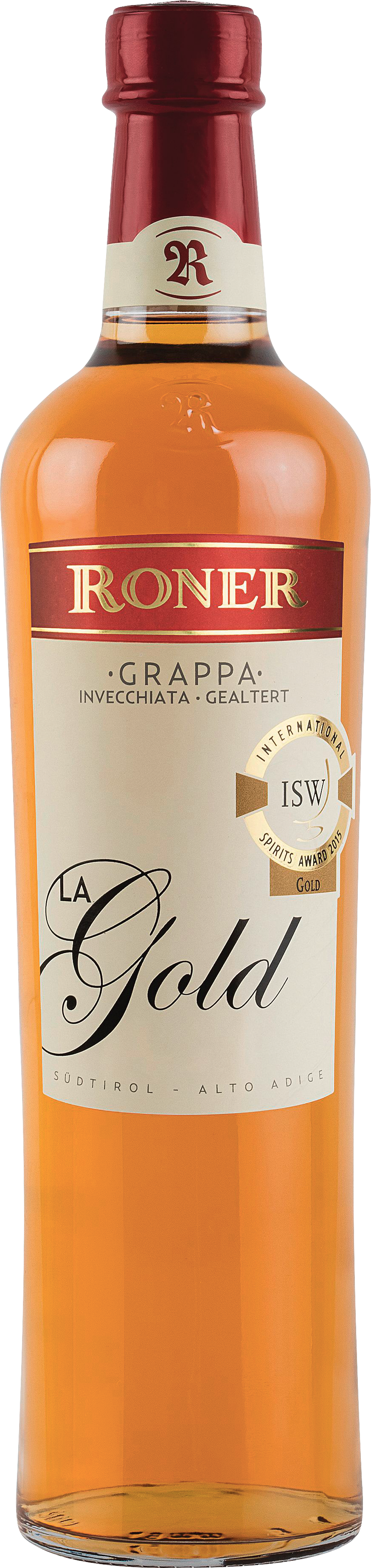 Grappa Roner La Gold 40 % 0.7L-Artikelnummer-30802-von-Roner AG Brennereien