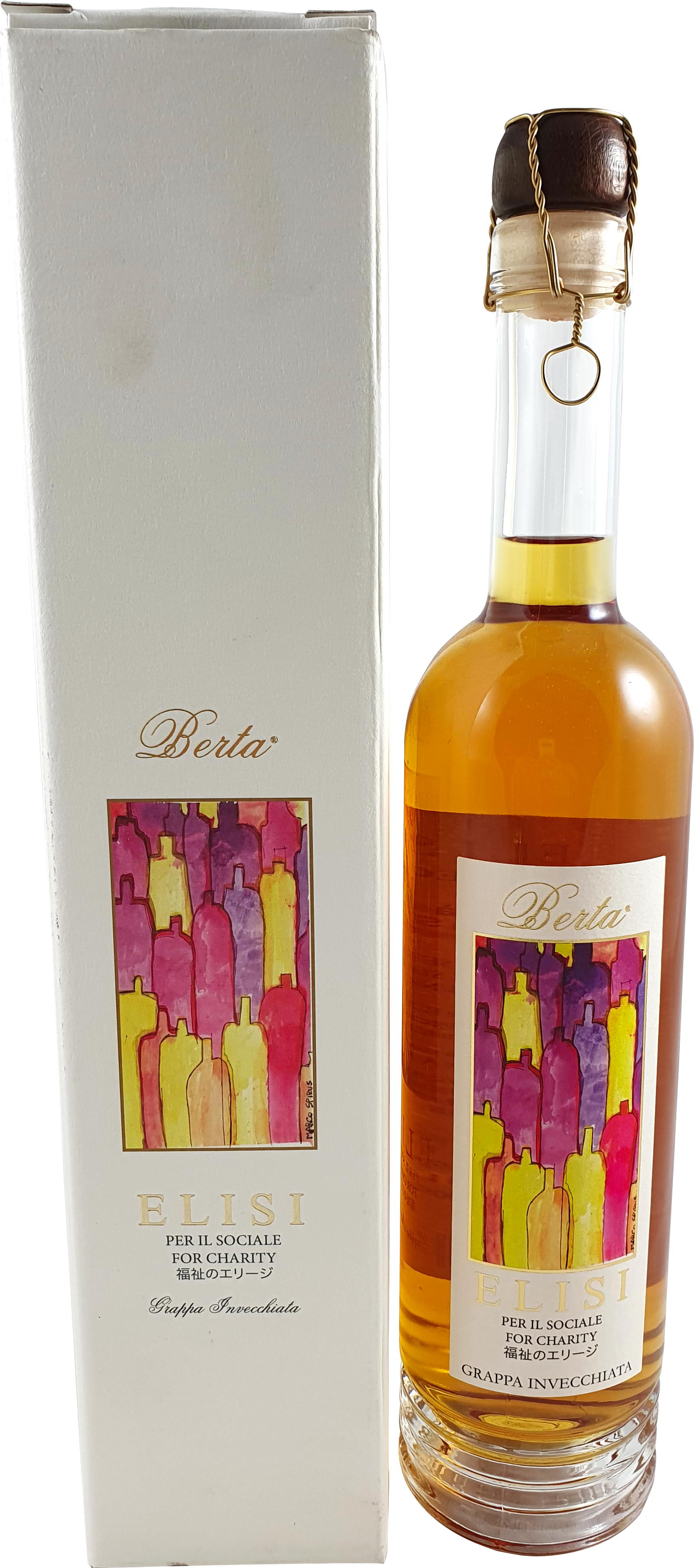 Grappa Berta Elisi  43% 0.5L-Artikelnummer-31193-von-Distillerie Berta