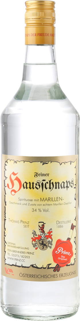 Prinz Hausschnaps Marille 34% 1,0L-Artikelnummer-5932-von-Fein-Brennerei-Prinz