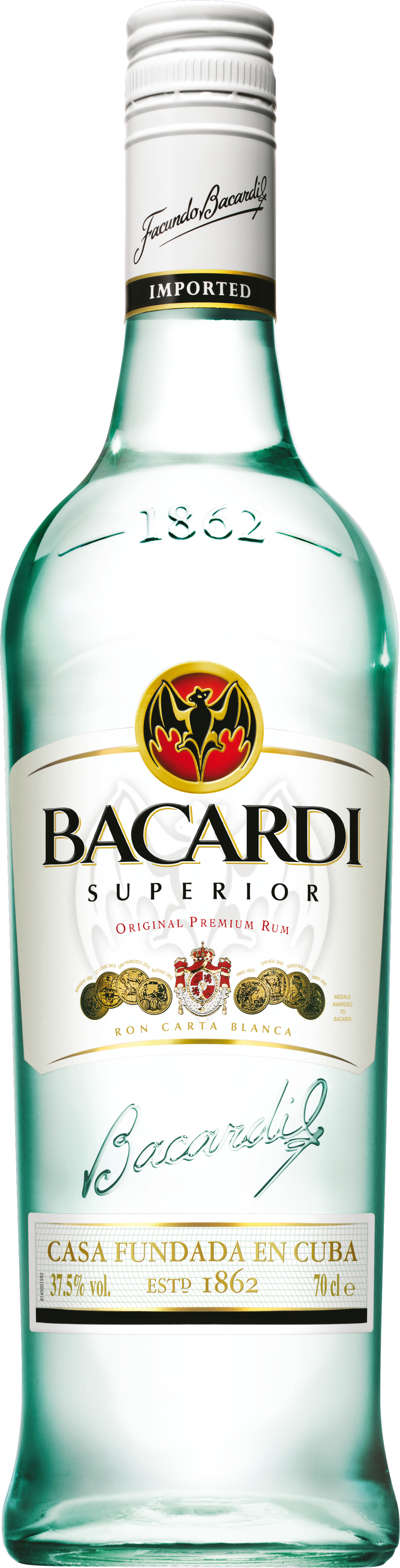 Bacardi Superieur White (Heritage) 44.5% 0.7L