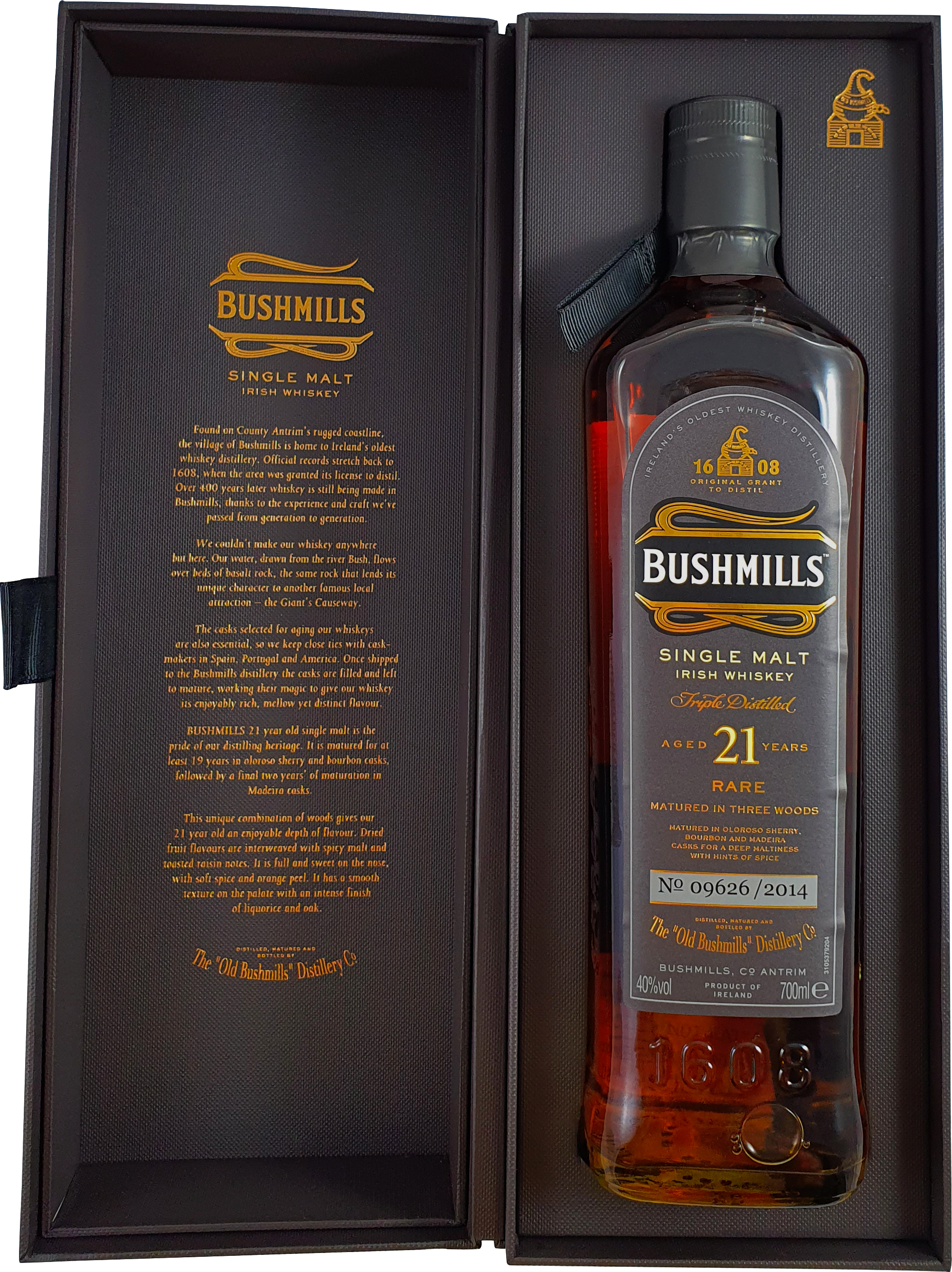 Bushmills 21y Irish Whiskey 40 % 0.7L-Artikelnummer-30514-von-Old Bushmills Distillery