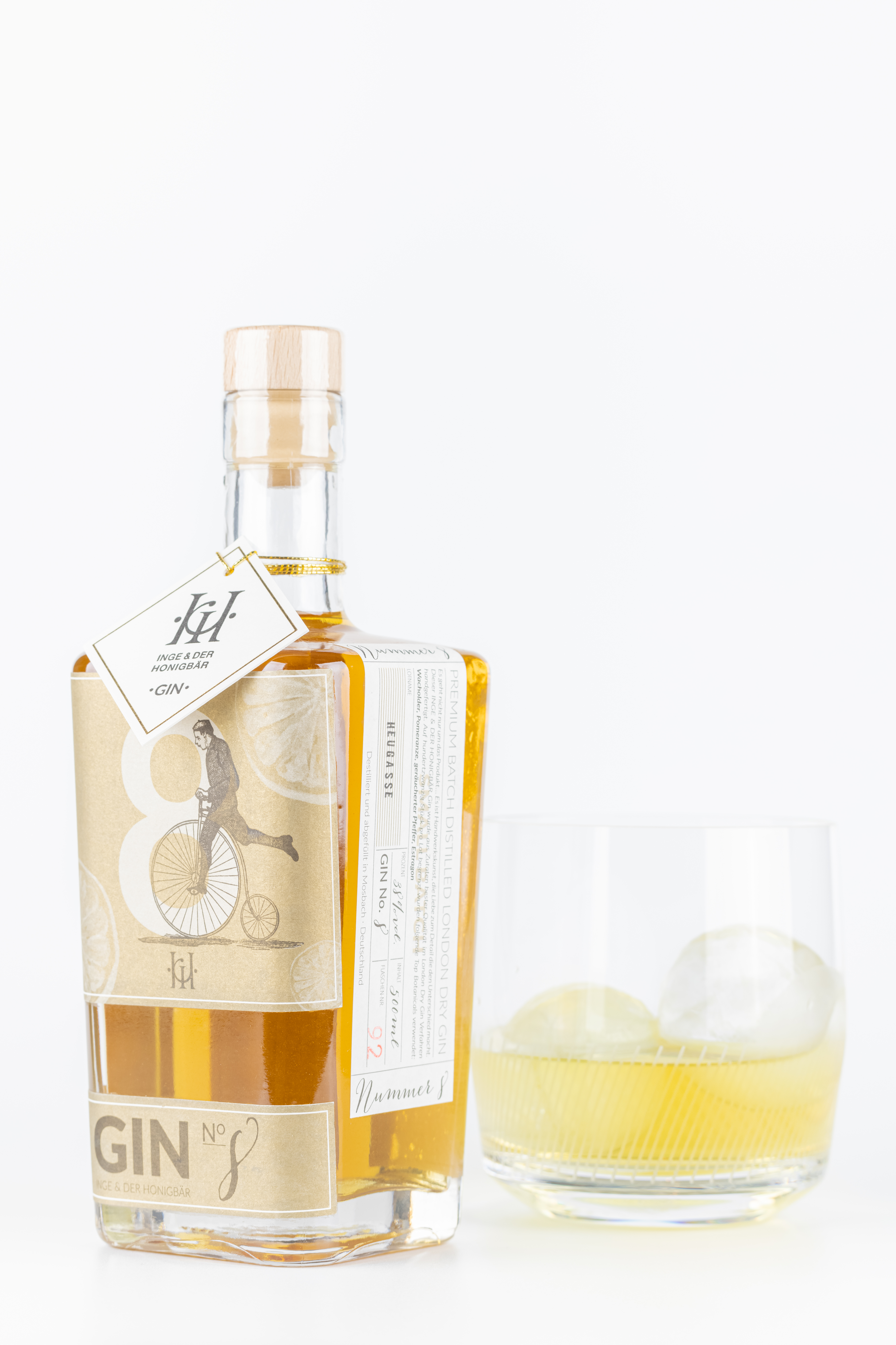 Inge & der Honigbär POMERANZE GIN NO. 8 38% 0,5l -Artikelnummer-31621-von-Inge und der Honigbär