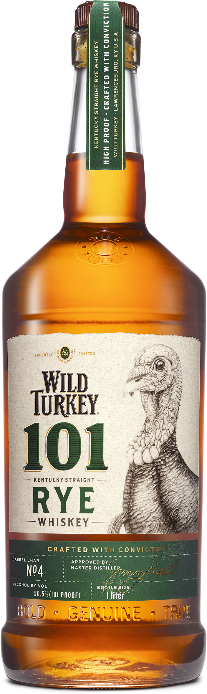 Wild Turkey Rye 101 Bourbon 50.5 % 1.0L-Artikelnummer-31485-von-Wild Turkey