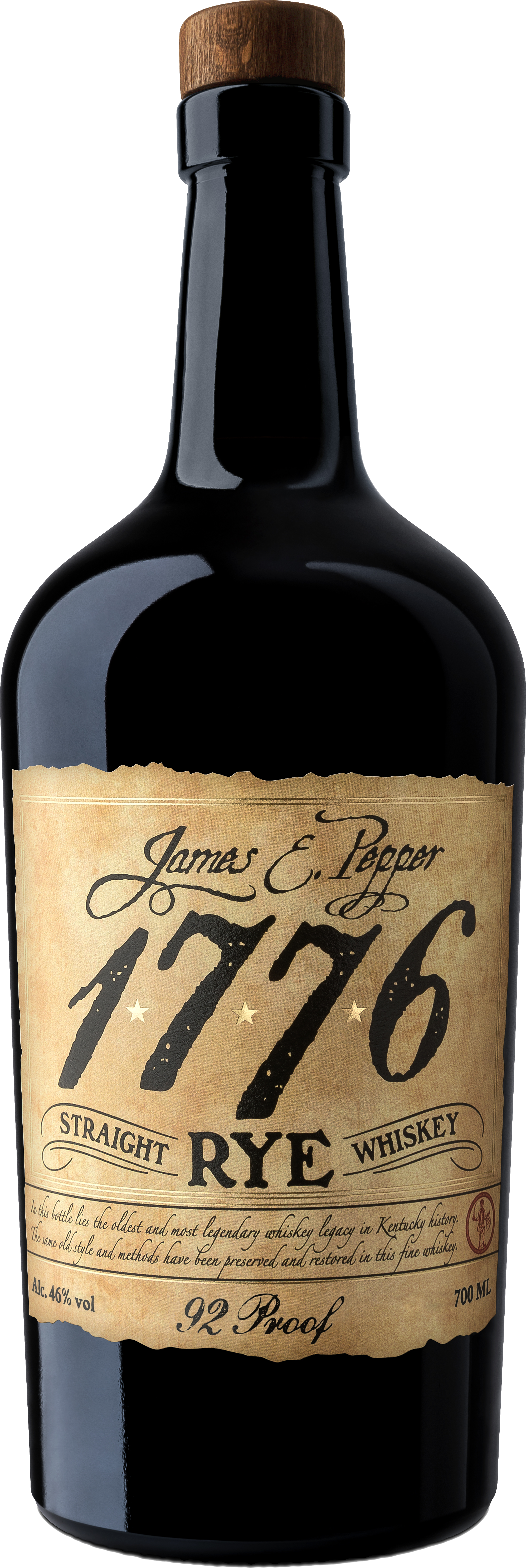 1776 Rye Whiskey 50% 0.7L-Artikelnummer-30110-von-James E. Pepper