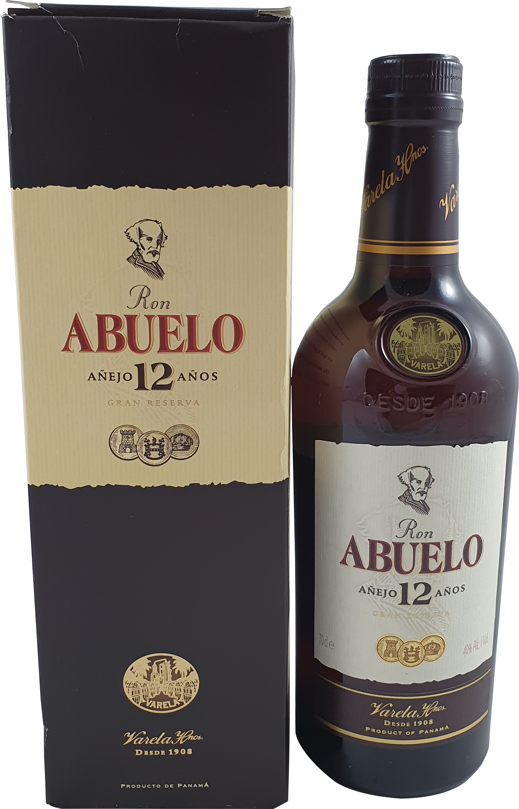 Ron Abuelo Rum 12 Years 40 % 0.7L-Artikelnummer-30636-von-Varela Hermanos Panamá