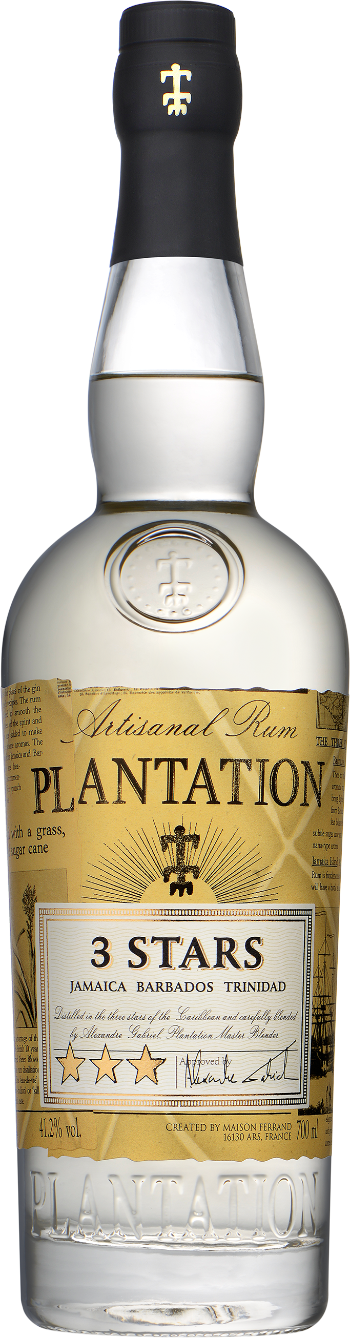 Plantation 3 Stars 41.2% White Rum 0.7L