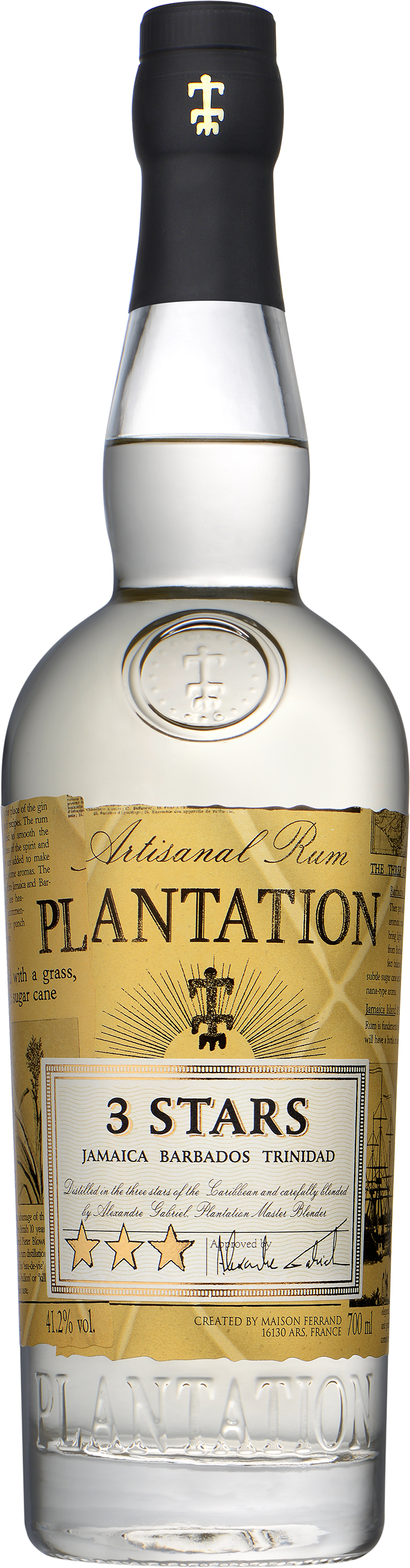 Plantation 3 Stars 41.2% White Rum 0.7L-Artikelnummer-30362-von-Plantation
