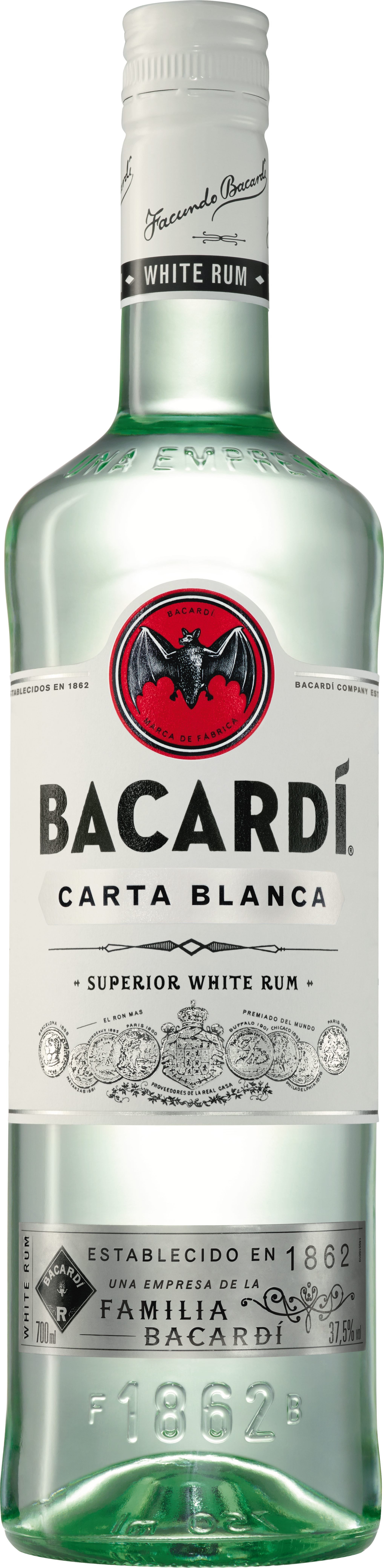 Bacardi Carta Blanca White Rum 37.5 % 1.0L-Artikelnummer-5362-von-Bacardi