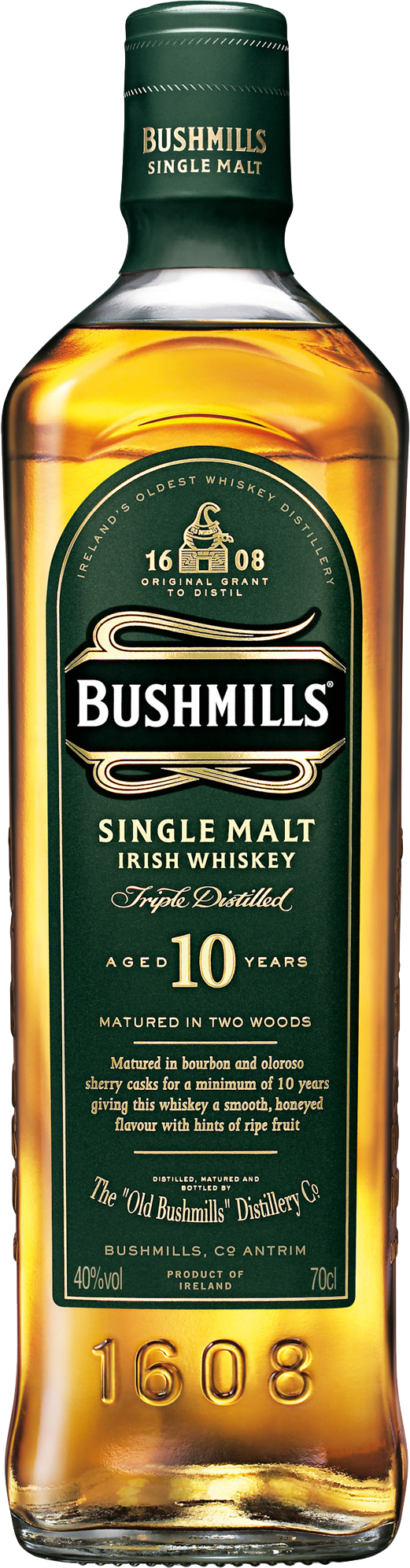 Bushmills Irish Whiskey 10 y 40 % 0.7L-Artikelnummer-30000-von-Old Bushmills Distillery