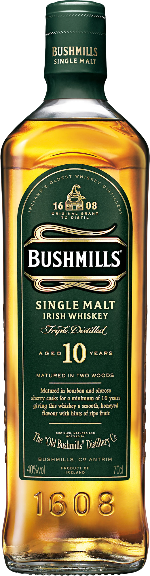 Bushmills Irish Whiskey 10 y 40 % 0.7L