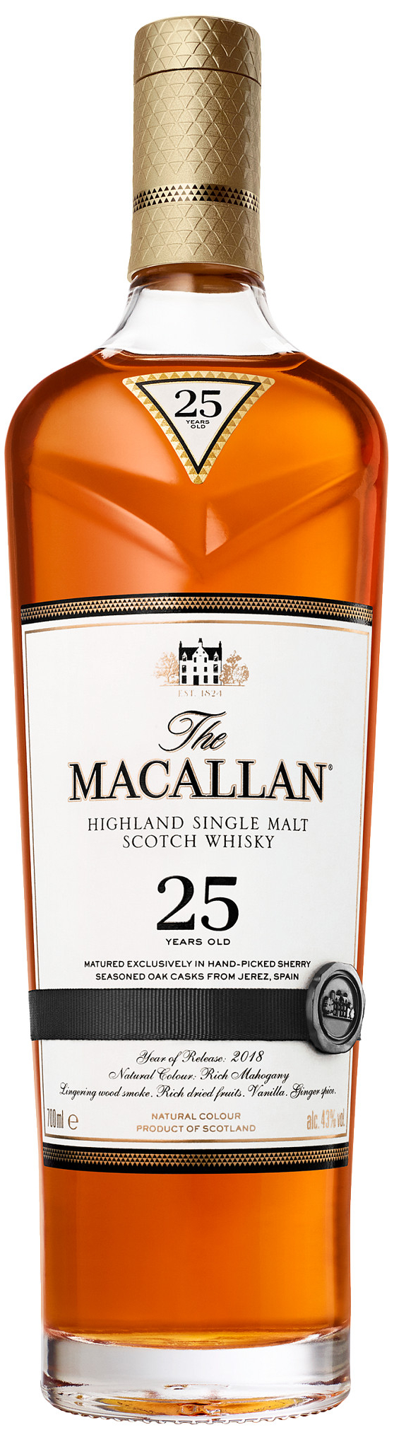 Macallan 25 Years Sherry Oak 43 % 0.7L-Artikelnummer-31466-von-Macallan