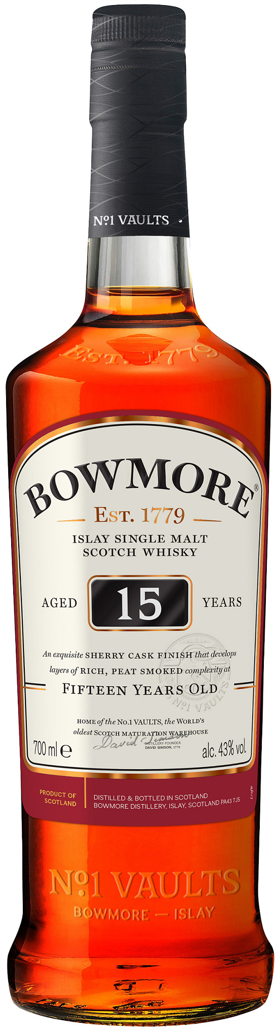Bowmore  15 Years Single Malt 43 % 0.7L