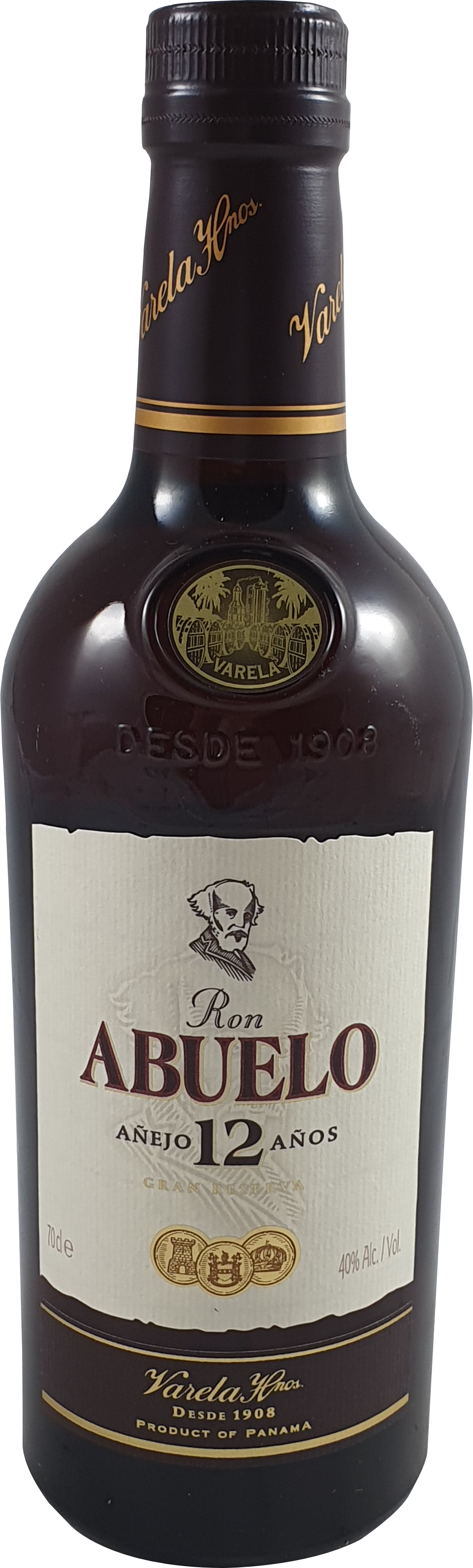 Ron Abuelo Rum 12 Years 40 % 0.7L-Artikelnummer-30636-von-Varela Hermanos Panamá