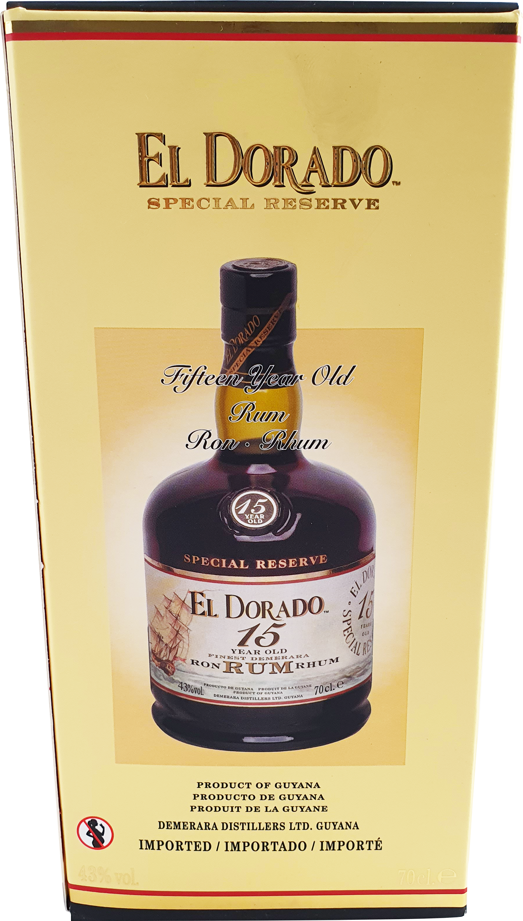 El Dorado 15 Years 43 % 0.7L-Artikelnummer-30770-von-El Dorado