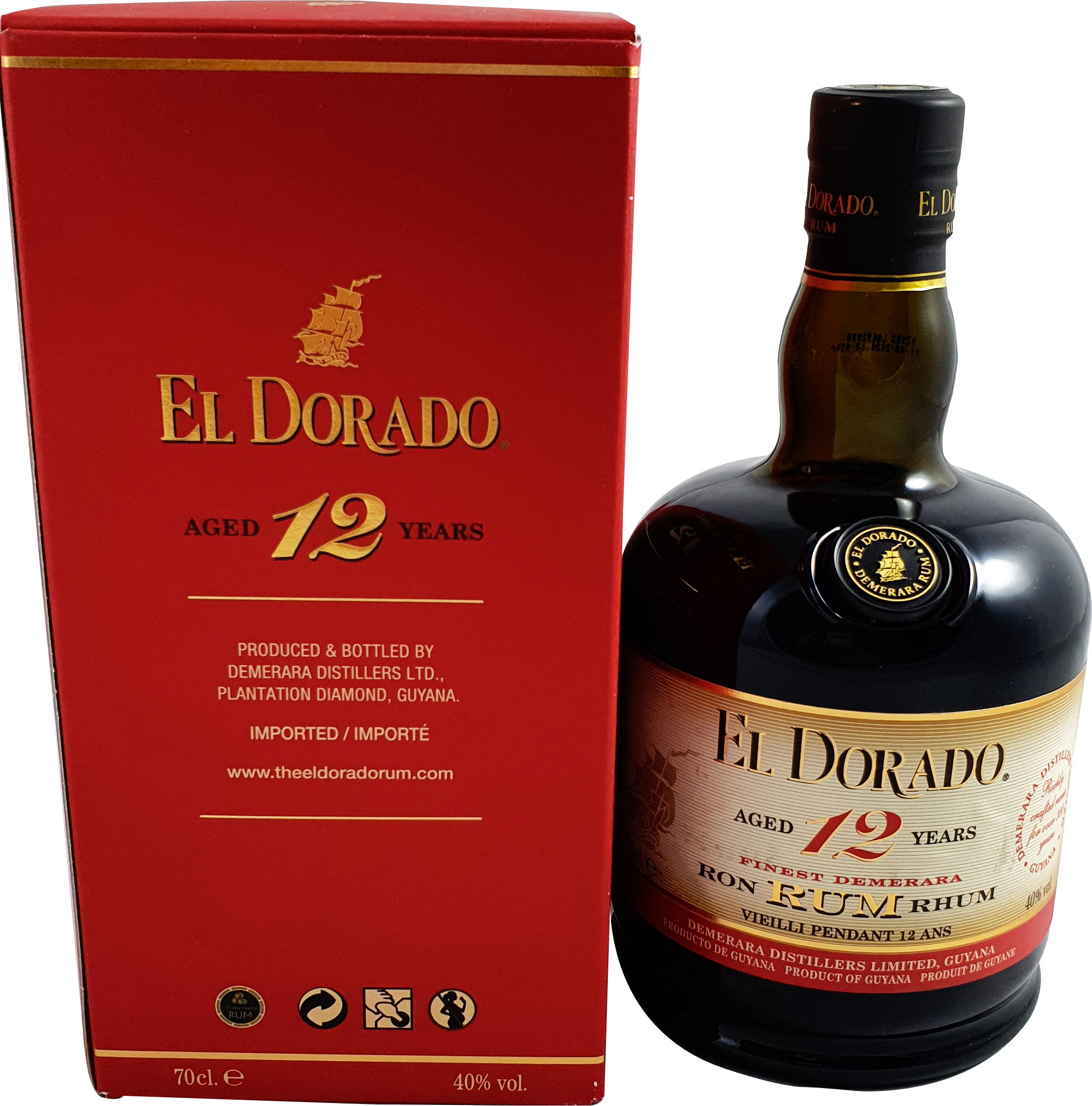 El Dorado 12 Years 40 % 0.7L-Artikelnummer-30651-von-El Dorado