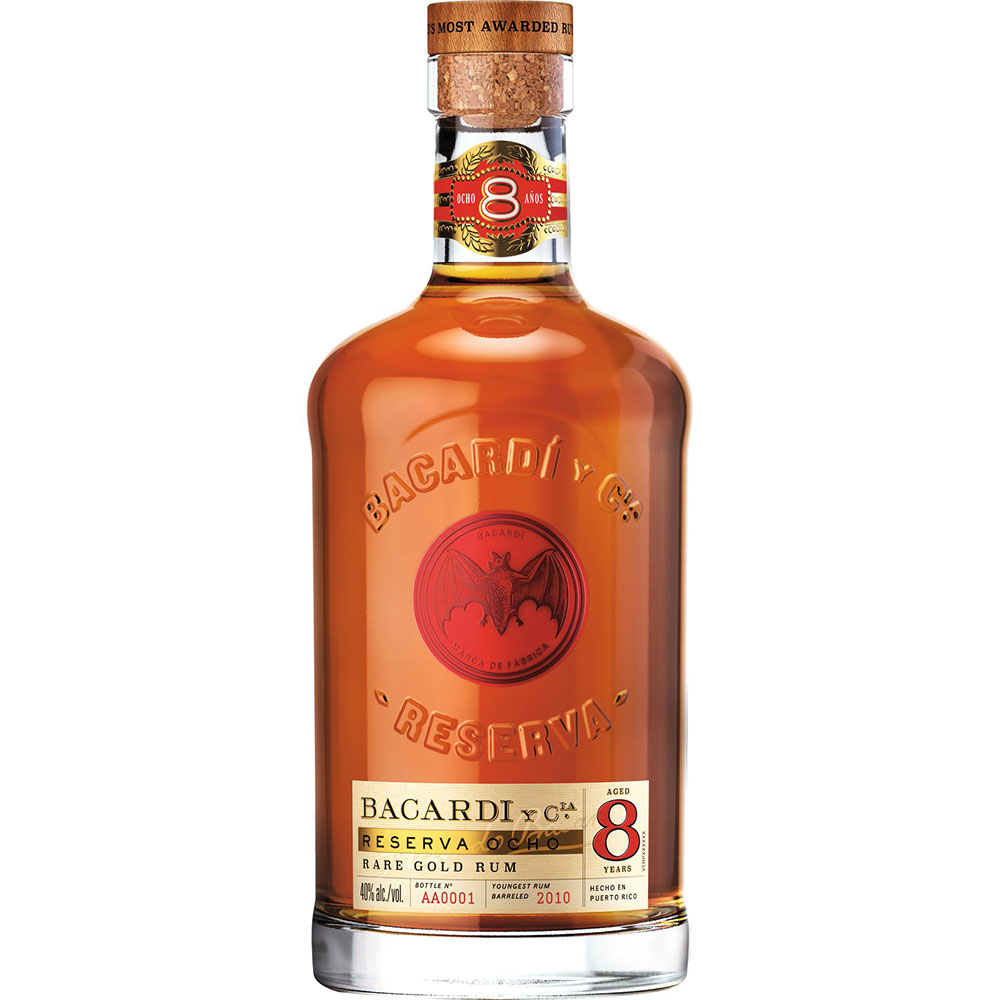 Bacardi Ron 8 Anos Reserva 40 % 0.7L-Artikelnummer-30487-von-Bacardi