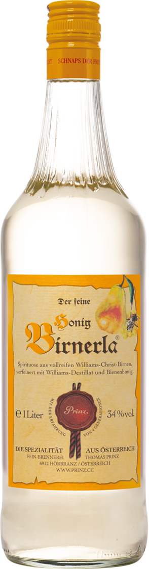Prinz Honig Birnerla 34% 1,0L-Artikelnummer-30282-von-Fein-Brennerei-Prinz