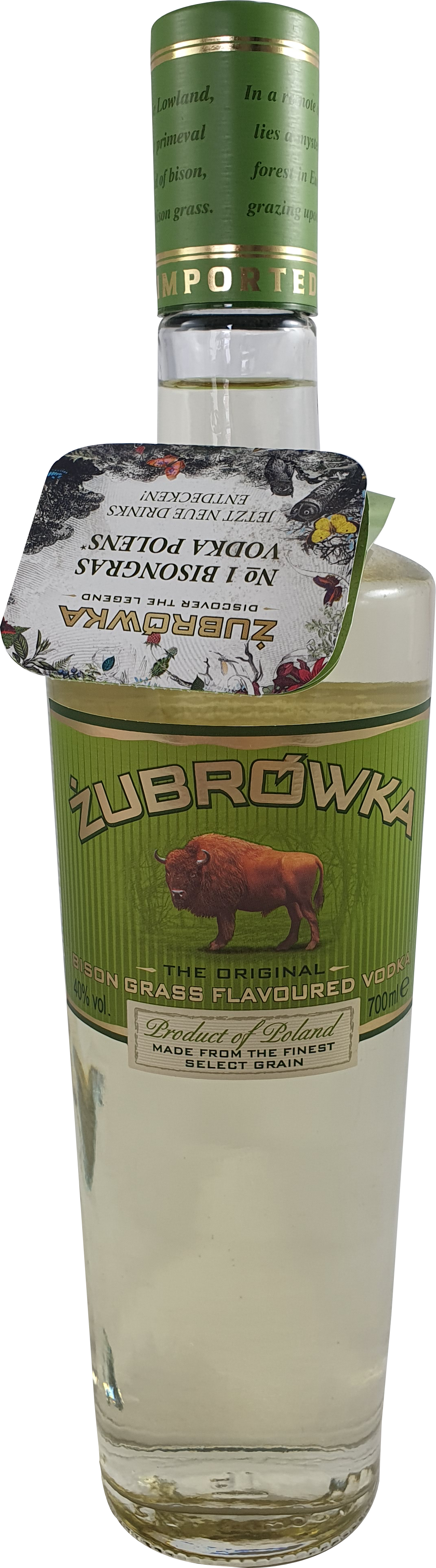 Zubrovka Vodka Polen 40% Bisonengras -Artikelnummer-30153-von-Zubrovka